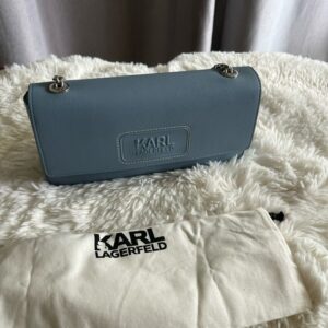 Kabelka Karl Lagerfeld blue na rameno, večerná, spoločenská
