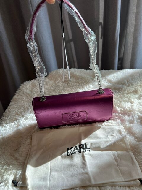 Dámska Kabelka Karl Lagerfeld fuchsia na ranmeno, večerná, spoločenská – Obrázok 2