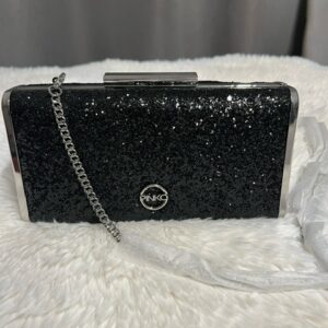 Kabelka PINKO ALSTROMERIA Clutch Box Black večerná, spoločenská crossbody