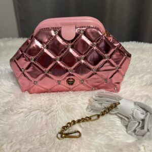 Kabelka PINKO PETALO  Pouch Pink crossbody , večerná, spoločenská