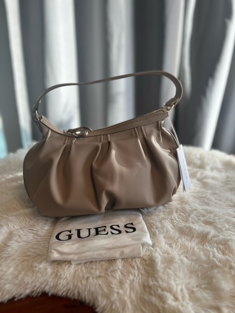 Dámska Kabelka GUESS LAETI Satchel Beige crossbody – Obrázok 2