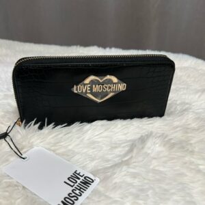 Dámska peňaženka LOVE MOSCHINO Porta Fogli Croco Black
