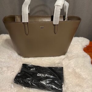 DKNY kožená kabelka Bryant Green Brown