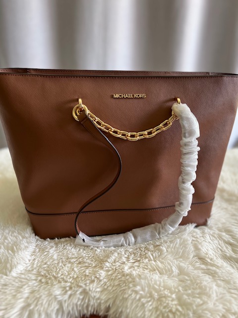 Dámska kožená kabelka Michael Kors Jet Set brown – Obrázok 2