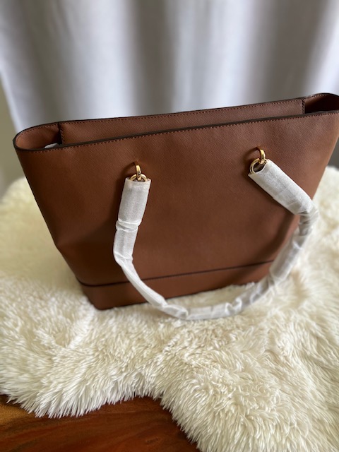 Dámska kožená kabelka Michael Kors Jet Set brown – Obrázok 5