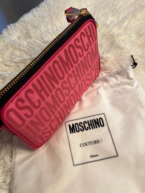 Dámska crossbody kabelka Moschino nyl pink – Obrázok 4