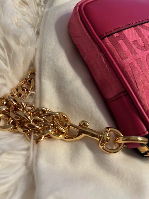Dámska crossbody kabelka Moschino nyl pink – Obrázok 6