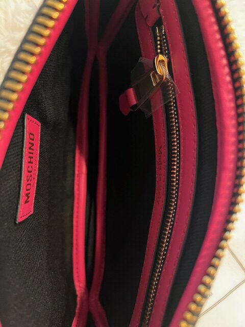 Dámska crossbody kabelka Moschino nyl pink – Obrázok 7