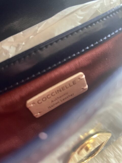Dámska kabelka Coccinelle Shiny calf blue – Obrázok 3
