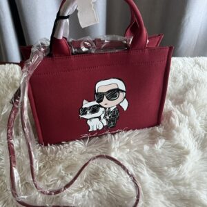Dámska kabelka Karl Lagerfeld Ikon sketch claret