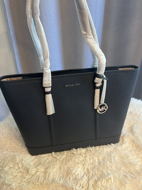 Dámska kožená kabelka Michael Kors Jet Set Blu