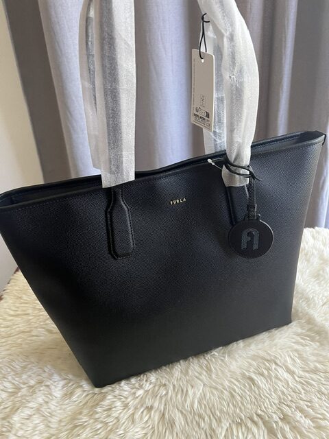 Dámska kožená kabelka Furla Andromeda Black – Obrázok 6